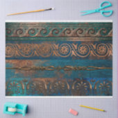 Copper Patina en Turquoise Grecian Metallic Tissuepapier (Craft)