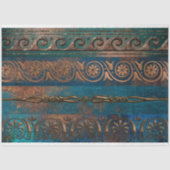 Copper Patina en Turquoise Grecian Metallic Tissuepapier (Voorkant)