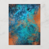 Copper Patina en Turquoise Wedding Guest Details Informatiekaartje (Achterkant)