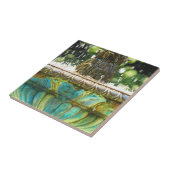 Copper Patina Garden Fountain Ceramic Tegel Tegeltje (Zijkant)