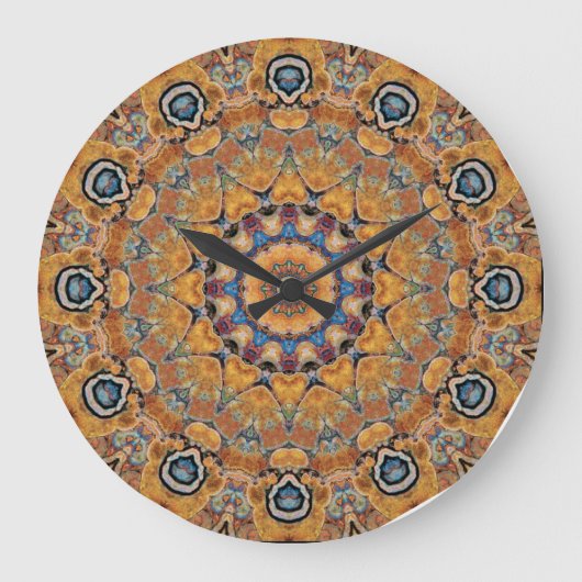 Copper Patina Mandala 0158-4 Grote Klok (Voorkant)