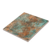 Copper Patina Metallic Rustic Tegeltje (Zijkant)
