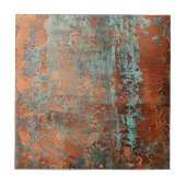 Copper Patina Metallic Rustic Tegeltje (Voorkant)