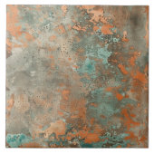 Copper Patina Metallic Rustic Tegeltje (Voorkant)
