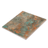 Copper Patina Metallic Rustic Tegeltje (Zijkant)