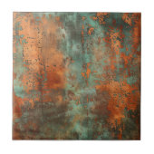 Copper Patina Metallic Rustic Tegeltje (Voorkant)