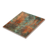 Copper Patina Metallic Rustic Tegeltje (Zijkant)