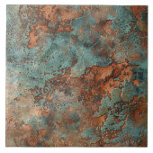 Copper Patina Metallic Rustic Tegeltje (Voorkant)