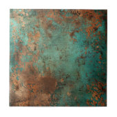 Copper Patina Metallic Rustic Tegeltje (Voorkant)