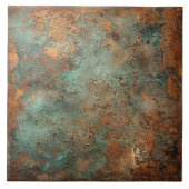 Copper Patina Metallic Rustic Tegeltje (Voorkant)