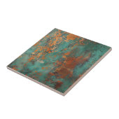 Copper Patina Metallic Rustic Tegeltje (Zijkant)