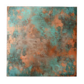 Copper Patina Metallic Rustic Tegeltje (Voorkant)