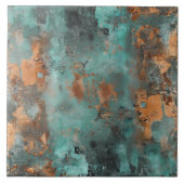 Copper Patina Metallic Rustic Tegeltje (Voorkant)