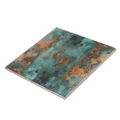 Copper Patina Metallic Rustic Tegeltje (Zijkant)