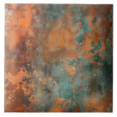 Copper Patina Metallic Rustic Tegeltje (Voorkant)