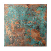 Copper Patina Metallic Rustic Tegeltje (Voorkant)