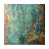 Copper Patina Metallic Rustic Tegeltje (Voorkant)