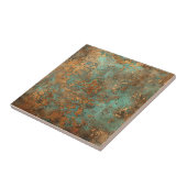 Copper Patina Metallic Rustic Tegeltje (Zijkant)