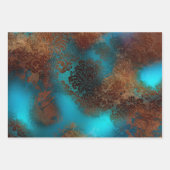 Copper Patina Rusted Damask Inpakpapier Vel (Voorkant 3)