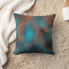 Copper Patina Rusted Damask Kussen
