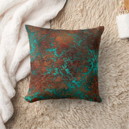 Copper Patina Rusted Damask Kussen