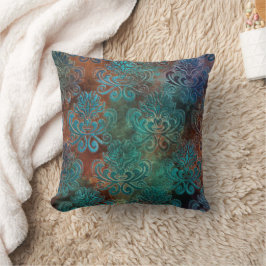Copper Patina Rusted Damask Kussen