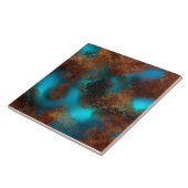 Copper Patina Rusted Damask Tegeltje (Zijkant)