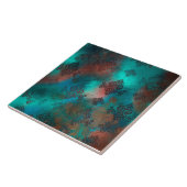 Copper Patina Rusted Damask Tegeltje (Zijkant)