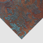 Copper Patina Rusted Damask Tissuepapier (Detail)