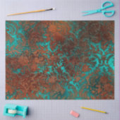Copper Patina Rusted Damask Tissuepapier (Craft)