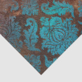 Copper Patina Rusted Damask Tissuepapier (Detail)