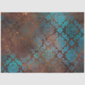 Copper Patina Rusted Damask Tissuepapier (Voorkant)