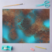 Copper Patina Rusted Damask Tissuepapier (Craft)