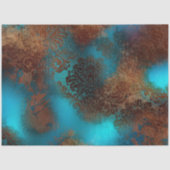 Copper Patina Rusted Damask Tissuepapier (Voorkant)