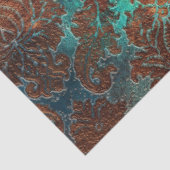 Copper Patina Rusted Damask Tissuepapier (Detail)