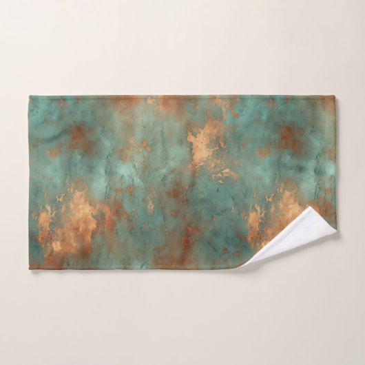 Copper Patina Rustic Metallic Bad Handdoek (Handdoek)