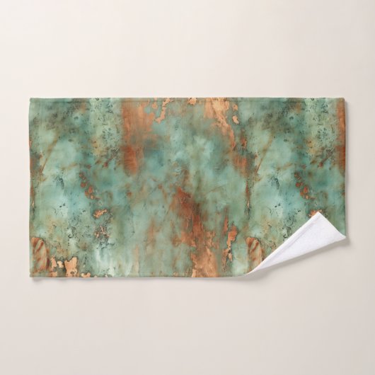 Copper Patina Rustic Metallic Bad Handdoek (Handdoek)
