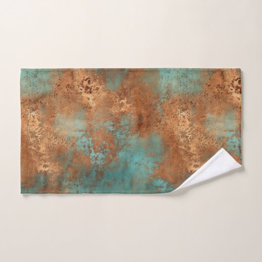 Copper Patina Rustic Metallic Bad Handdoek (Handdoek)