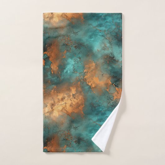 Copper Patina Rustic Metallic Bad Handdoek (Handdoek)