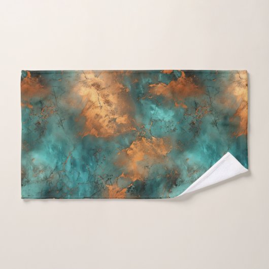 Copper Patina Rustic Metallic Bad Handdoek (Handdoek)
