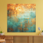Copper Patina Rustic Metallic Canvas Afdruk (Insitu (Woonkamer))