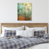 Copper Patina Rustic Metallic Canvas Afdruk (Insitu (Slaapkamer))