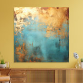 Copper Patina Rustic Metallic Canvas Afdruk (Insitu (Woonkamer))