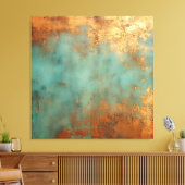 Copper Patina Rustic Metallic Canvas Afdruk (Insitu (Woonkamer))