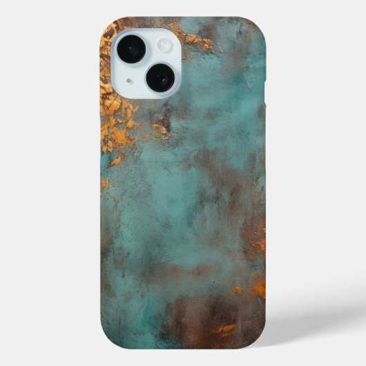 Copper Patina Rustic Metallic Case-Mate iPhone Case (Achterkant)