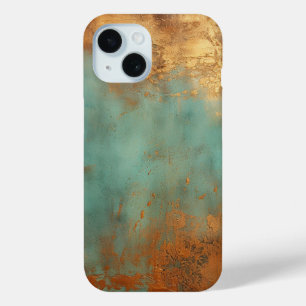 Copper Patina Rustic Metallic iPhone 15 Case