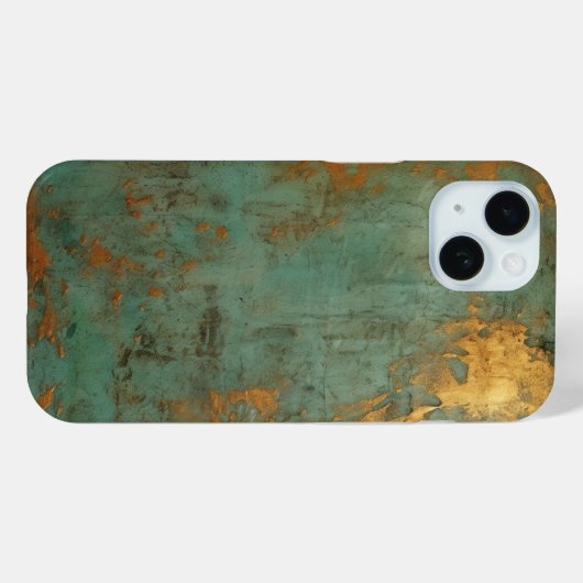 Copper Patina Rustic Metallic Case-Mate iPhone Case (Achterkant (horizontaal))