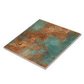Copper Patina Rustic Metallic keramische tegel Tegeltje (Zijkant)