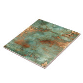 Copper Patina Rustic Metallic keramische tegel Tegeltje (Zijkant)