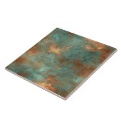 Copper Patina Rustic Metallic keramische tegel Tegeltje (Zijkant)